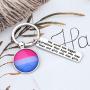 UJIMS Bisexual Pride Gift Rainbow Pride Charm Keychain Bisexual Jewelry for Women Man Bi Pride Key Ring Bisexual Flag Pride Gift