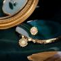 PPJew Gold Plated Opal Sunflower Earrings for Women Girls Sunflower Jewelry Gift for Girlfriend Wife Mother Daughter