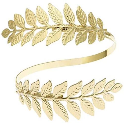 RechicGu Greek Roman Laurel Leaf Bracelet Armband Upper Arm Cuff Armlet Festival Bridal