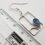 SilverStarJewel Labradorite Earrings 4.1 cm Solid Sterling Silver Art Gift SilverStarJewel Labradorite Earrings 4.1 cm Solid Sterling Silver Art Gift