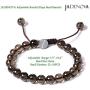 JADENOVA Natural Bead Bracelet Semi Precious Gemstone Beaded Bracelet for Women Healing Crystal Stone Stretch Bracelet Men Couple Bracelets (2pcs,6-8mm/8-10mm)