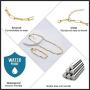 Lcherry Paperclip Choker Necklace Paperclip Bracelet 14K Real Gold Plated Oval Link Chain Necklace Bracelet Set for Women