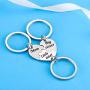 Nimteve 3PCS Mother Daughter Gifts - Mom Big Sister Little Sister Keychain Necklace Matching Jewelry Set for Mother Daughters