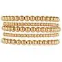 5 Pcs Beaded Stackable Bracelets Set Brass Bead Ball Chain Elastic Bracelets Gold/Silver Stretch Bracelets Stretchable Bangles Friendship Couple Simple Delecate Jewelry for Women Men 5 Pcs Beaded Stackable Bracelets Set Brass Bead Ball Chain Elastic Bracelets Gold/Silver Stretch Bracelets Stretchable Bangles Friendship Couple Simple Delecate Jewelry for Women Men
