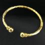 Ahappy-18k Yellow Gold Filled Lady Womens Open Bangle Bracelet GF Jewelry g111