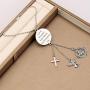 Zuo Bao Military Mom Wife Keychain Lord Protect Him While He Protects Us Gift for Soldier Military Wife/Mom