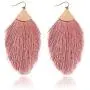 Bohemian Silky Thread Tassel Statement Drop Earrings, Strand Fringe Lightweight Feather Shape Dangles, Chandelier Duster, Stuck Womens Earrings Bohemian Silky Thread Tassel Statement Drop Earrings, Strand Fringe Lightweight Feather Shape Dangles, Chandelier Duster, Stuck Womens Earrings