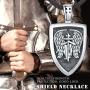 Aniu St Michael Necklace Sterling Silver for Men Women, Archangel Protect Angel Guardian Saint Michael Amulet Shield Protection Pendant Unique Jewelry Gift, Protect Us Good Luck Pendant