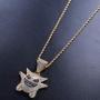 JRjewelry Hip Hop Bling Iced-Out Gengar Pendant Necklace Gold Plated 24'' Rope Chain