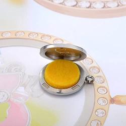 HooAMI Essential Oil Diffuser Necklace Aromatherapy Pendant Stainless Steel Locket Jewelry for Women, Men, Boy, Girl