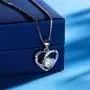 Nowonchic Sterling Silver Love Heart Pendant Necklace for Women, Jewelry for Women, 18'' + 2” inch Nowonchic Sterling Silver Love Heart Pendant Necklace for Women, Jewelry for Women, 18'' + 2” inch
