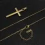 AK-SHIP Cross Necklace, Gold Silver Black Stainless Steel Plain Cross Pendant Necklace Box Chain【20 Inches】 AK-SHIP Cross Necklace, Gold Silver Black Stainless Steel Plain Cross Pendant Necklace Box Chain【20 Inches】