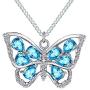 Butterfly Necklace, Purple Butterfly Necklace for Women, Butterfly Jewelry for Women, 925 Butterfly Necklace, Purple Butterfly Necklace, Butterfly Pendant, Blue Butterfly Necklace Sterling Silver