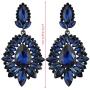 idealway Luxury Drop Earring Inlay Crystal Rhinestone Dangle Long Earrings For Women Jewelry