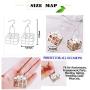 FCOZM Earrings for Women, 1 Pair Mini Egg Basket Dangle Earrings, Creative Hand-made Sterling Silver Earrings - Fashion, Cute & Fun Drop Earrings for Women Girls