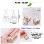 FCOZM Earrings for Women, 1 Pair Mini Egg Basket Dangle Earrings, Creative Hand-made Sterling Silver Earrings - Fashion, Cute & Fun Drop Earrings for Women Girls