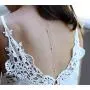 LittleB Back Necklace Backdrop Pearls Body Chain for women. (Gold) LittleB Back Necklace Backdrop Pearls Body Chain for women. (Gold)