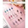 Resin Earrings Mermaid Tails Earrings Scale Drop Dangle Earrings Jewelry Earrings Set for Women Girls Birthday Wedding Party