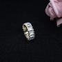 HSQYJ Rainbow Baguette Band Ring Eternity Band Cubic Zirconia Ring Gold Plated Fashion Luxury Jewelry Crystal Cocktail Rings for Women Girl Gift