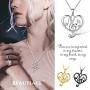 Beautlace Womens Musical Note Necklace Silver/18K Gold Black Gun Plated Treble Clef Music Note Jewelry Gifts for Music Lover