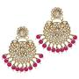 I Jewels Traditional Gold Plated Kundan Pearl Wedding Choker Necklace Set Earrings & Maang Tikka for Women (IJ325)