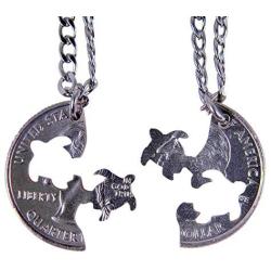 Marycrafts Hand Cut Coin Turtle Necklace Best Friend Friendship Necklaces For 2
