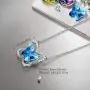 LADY COLOUR Jewelry for Women, Blue Butterfly Stylish Necklace Bracelet for Women Made with Crystals from Austria and Cubic Zirconia Birthday Gifts for Her with Gift Box