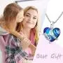 WOTEER Mom Necklace for Mom Birthday I Love You Mom Blue Crystal Necklace for Mom from Daughter WOTEER Mom Necklace for Mom Birthday I Love You Mom Blue Crystal Necklace for Mom from Daughter