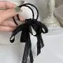 DAMLENG Fashion Lightweight Handmade Black Beaded Hoop Earrings Unique Long Ribbon Bow Tassel Dangle Drop Earrings Jewelry for Women Girls DAMLENG Fashion Lightweight Handmade Black Beaded Hoop Earrings Unique Long Ribbon Bow Tassel Dangle Drop Earrings Jewelry for Women Girls