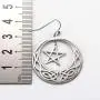LIKGREAT Stainless Steel Dangling Pentacle Triquetra Pendant Necklace Vintage Retro Powerful Amulet Round Circle Jewelry for Women Girls