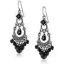 1928 Jewelry Crescent Chandelier Earrings, 2.12''