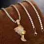 ROWIN&CO Hip Hop Iced Out Bling CZ Diamond Gold Silver Vivid Egyptian Queen Nefertiti Charm Pendant Personalized Jewelry CZ Tennis Choker Chain Necklace