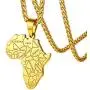 FaithHeart African Map Necklace, Stainless Steel Africa Map Flags Pendant Hip Hop Jewelry for Men Women with 24 Inch Wheat Chain FaithHeart African Map Necklace, Stainless Steel Africa Map Flags Pendant Hip Hop Jewelry for Men Women with 24 Inch Wheat Chain