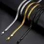 U7 Men Women 18K Gold Plated Necklace with Gift Box 18KGP Stamp Hip Hop Jewelry 4 Colors 6MM-9MM Wide Snake Curb Link Chain,Length 18 Inch-32 Inch,Custom Text Engravable