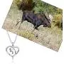 FAADBUK Moose Jewelry I Moose You Long Distance Relationship Gift Moose Charm Necklace for Women Girls Going Away Gift BFF Gift
