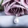MOLAH 9.5-10mm Drop Cultured Freshwater Pearl and Simulated Diamond CZ Necklace 925 Silver Rhodium Plated MOLAH 9.5-10mm Drop Cultured Freshwater Pearl and Simulated Diamond CZ Necklace 925 Silver Rhodium Plated