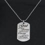 Zuo Bao God Grant Me The Serenity Prayer Quote Dog Tag Keyring Christian Religious Jewelry for Friend Family Member