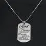 Zuo Bao God Grant Me The Serenity Prayer Quote Dog Tag Keyring Christian Religious Jewelry for Friend Family Member