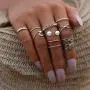 10-20 Pcs Vintage Knuckle Stackable Rings Set for Women, Bohemian Gold/Silver Plated Comfort Fit VSCO Wave Joint Finger Rings Gift 10-20 Pcs Vintage Knuckle Stackable Rings Set for Women, Bohemian Gold/Silver Plated Comfort Fit VSCO Wave Joint Finger Rings Gift