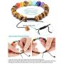 Adjustable Lava Rock Stone Essential Oil Diffuser Bracelet Braided Rope Stone Yoga Beads Bracelets for Men Women