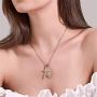QEPOL Virgin Mary Necklace, Catholic Gold-Plated Multilayer Set Cross chain18K Gold Plated Women/Men Christian Jewelry Cross Miraculous Medal Pendant with Women fine Gift Box