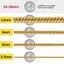 ChainsHouse Miami Cuban Link Chain 6MM-14MM Chunky Stainless Steel/18K Gold Plated Curb Necklace Jewelry for Mens Boys Womens 18-30'', Send Gift Box