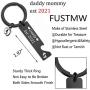 FUSTMW Pregnancy Announcement Gifts Daddy and Mommy Est 2021 Keychain Set New Parents Gift First Time Mom Gifts Baby Footprint Charm Daddy to Be Gifts