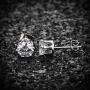 6 Pairs Pack of Earrings for Women Men Cubic Zirconia Studs Gold Plated Hypoallgenic