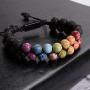 Chakra Bracelet - 7 Chakra Crystal Gemstone Bead Bangle Bracelet for Yoga Meditation, Healing, Anxiety Relax