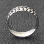 Oakky Mens Stainless Steel 6mm Tire Tread Grooved Biker Ring Motorcycle Style Gold/Silver