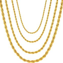 OSTAN 2.0 MM 3MM 4MM 5MM Twist Rope Necklace Stainless Steel Chain Necklace Men Women Jewellery