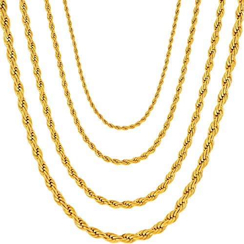 OSTAN 2.0 MM 3MM 4MM 5MM Twist Rope Necklace Stainless Steel Chain Necklace Men Women Jewellery