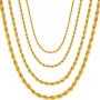 OSTAN 2.0 MM 3MM 4MM 5MM Twist Rope Necklace Stainless Steel Chain Necklace Men Women Jewellery