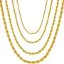 OSTAN 2.0 MM 3MM 4MM 5MM Twist Rope Necklace Stainless Steel Chain Necklace Men Women Jewellery